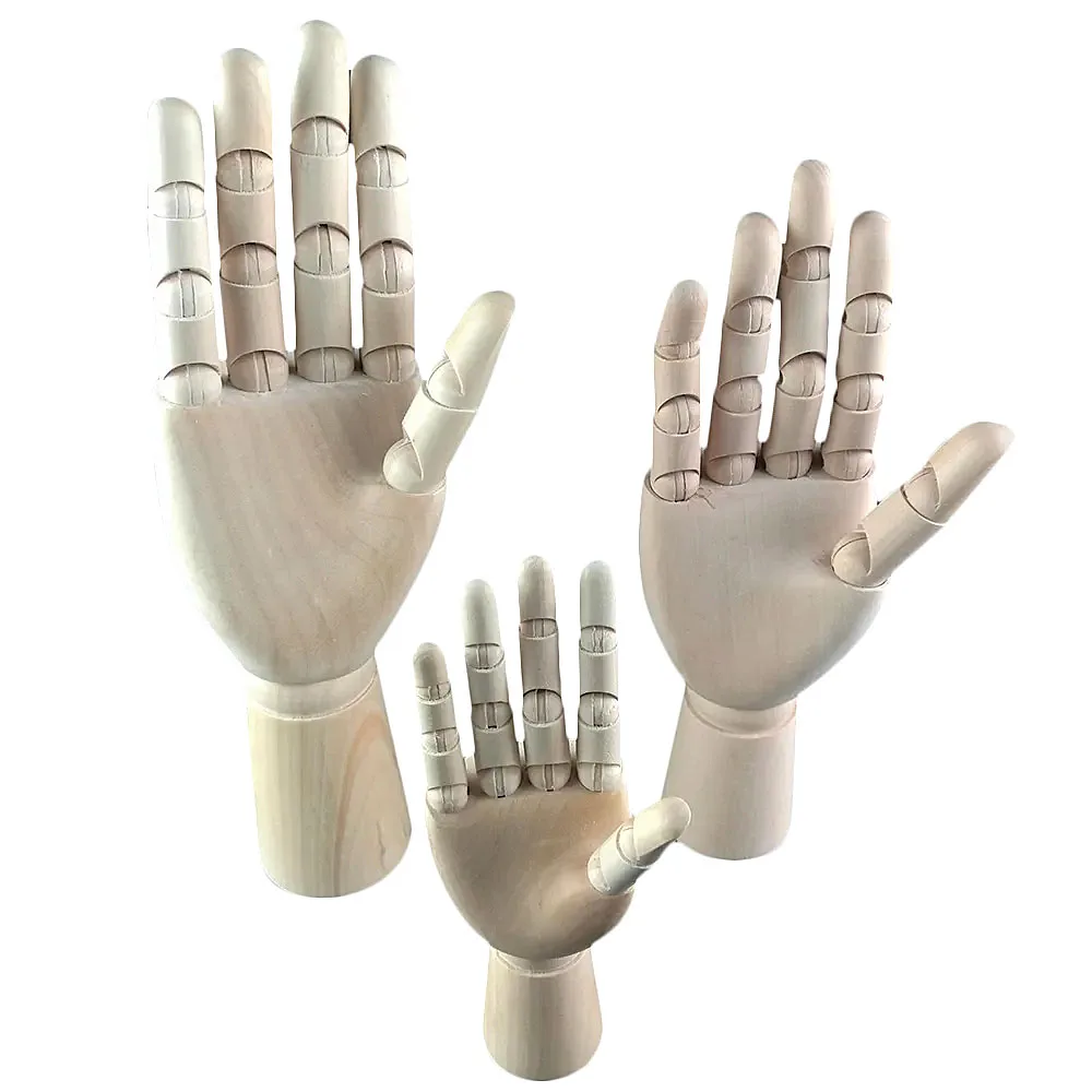 18-30cm Wooden Hand Drawing Sketch Mannequin Model Wooden Mannequin Hand Movable Limbs Human Artist Model