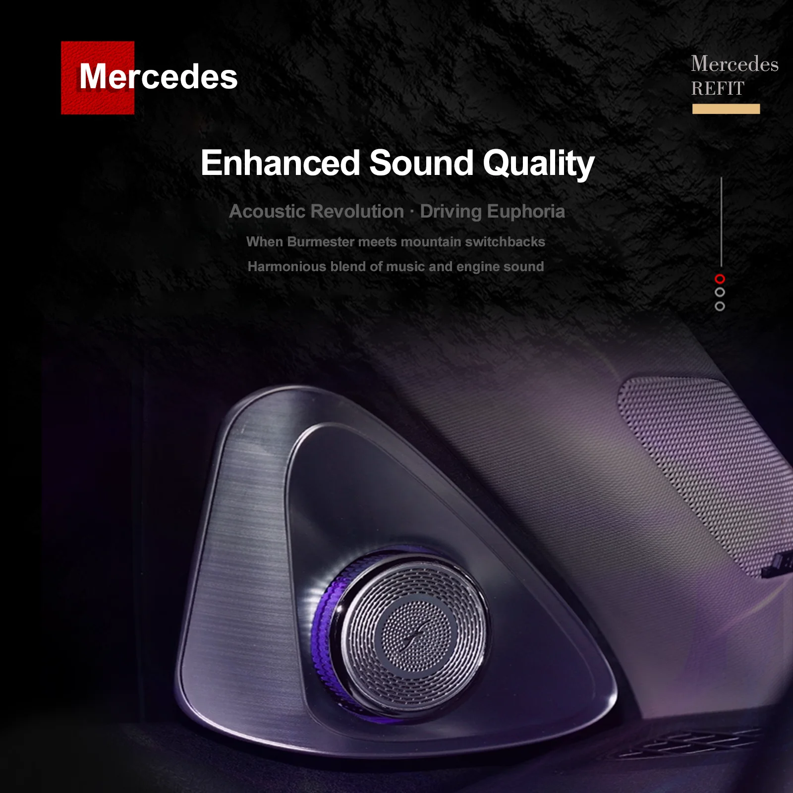 64 Colors 4D Rotating Tweeter Speaker For Mercedes Benz W213 W205