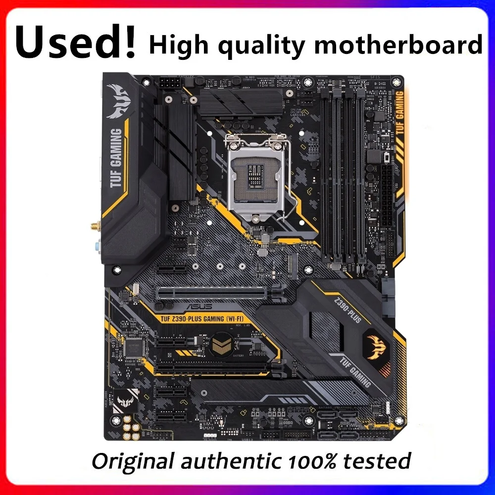 For Asus TUF Z390-PLUS GAMING (WI-FI) Original Used Desktop Intel Z390 Z390M DDR4 Motherboard LGA 1151  i7/i5/i3 USB3.0 SATA3