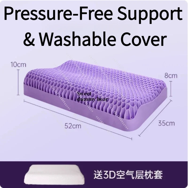 Almohada Cervical de Pectina TPE, Soporte Ergonómico para Cuello y Hombros, Transpirable y Sin Presión, Funda Lavable para un Sueño Profundo y Alivio del Dolor