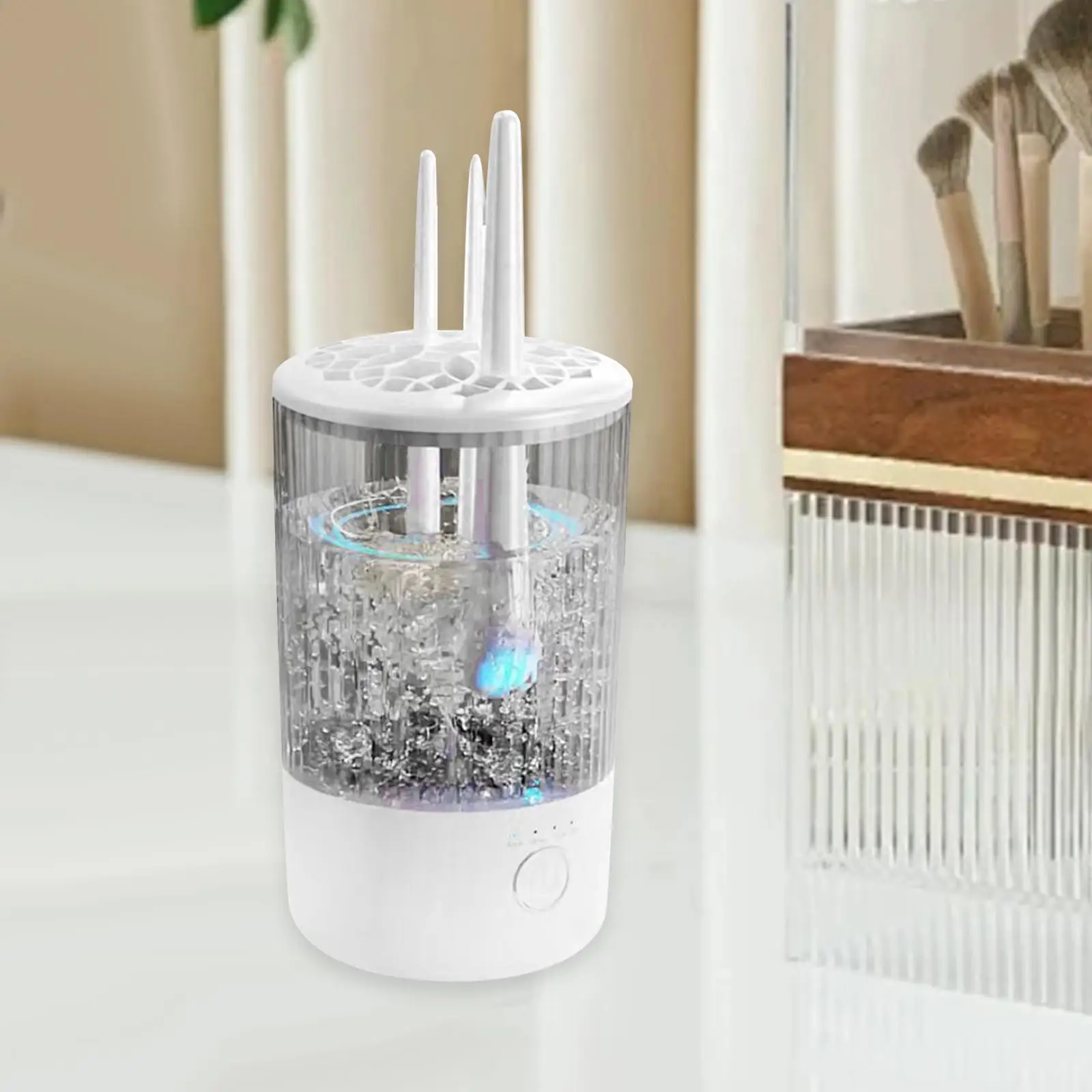 Limpador de escova de maquiagem elétrica ferramenta de limpeza portátil para mesa feminina em casa