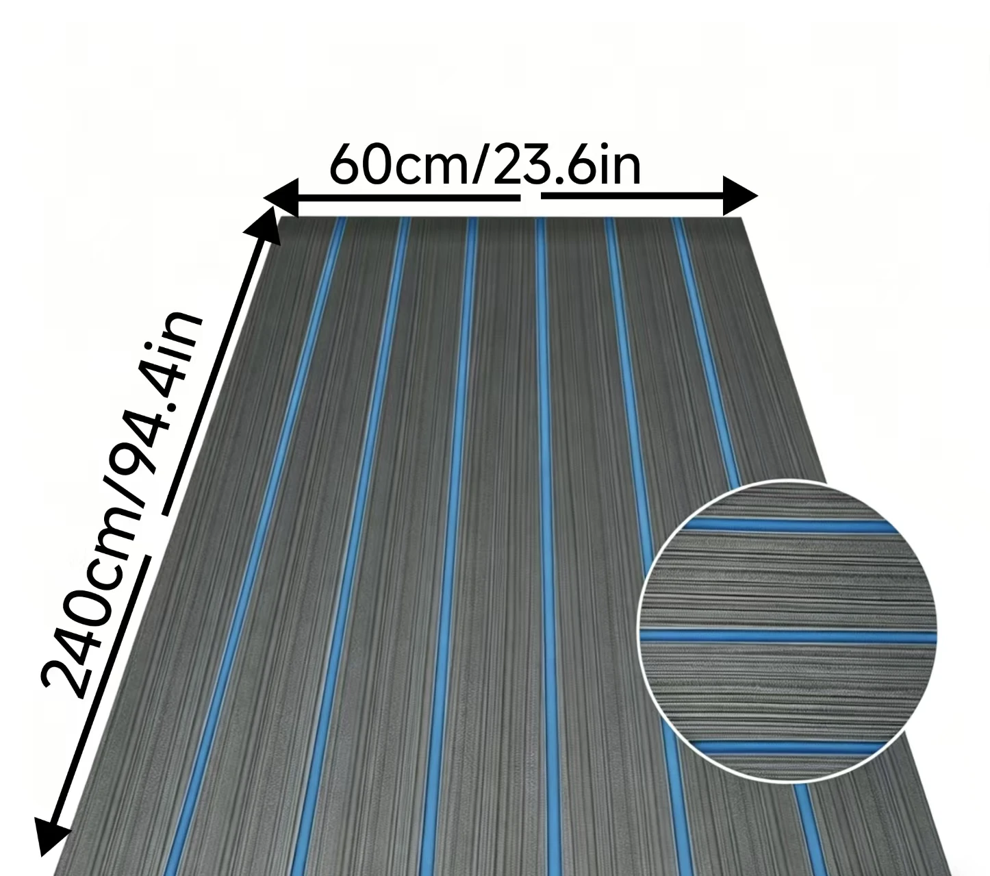2400*600mm EVA Foam Boat Flooring Marine Self-Adhesive Decking Faux Teak Sheet Jon Swim Platform Helm Pad RV Caravan Motorhome