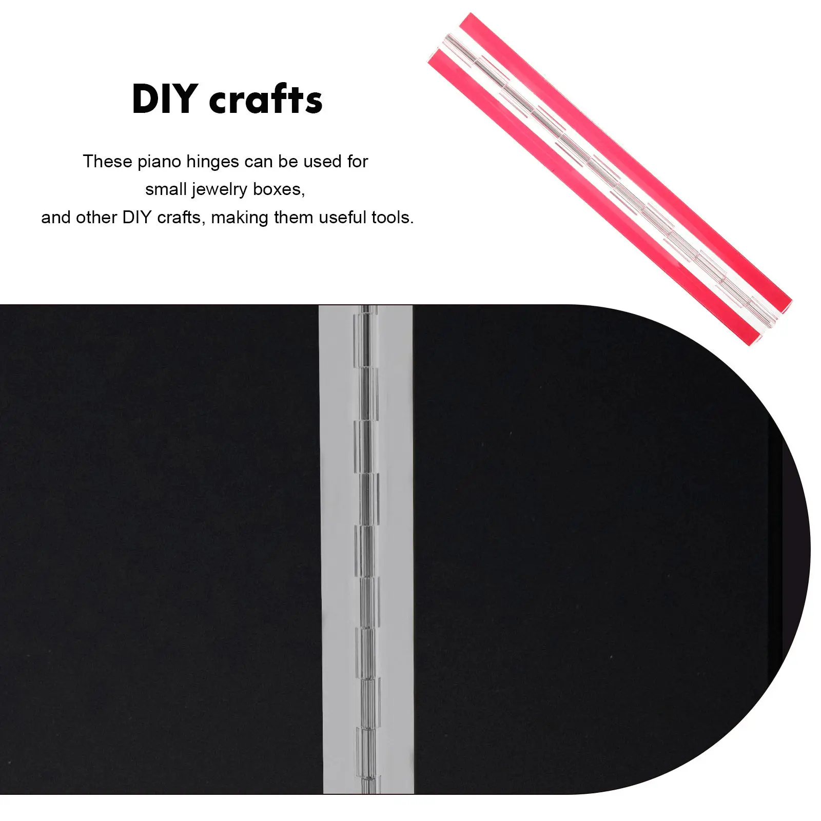 Acrylic Self-Adhesive Folding Piano Hinge Mini Clear Hinge Smooth Edge No Burrs for Box Repair DIY Crafts Home Office Shop Hotel
