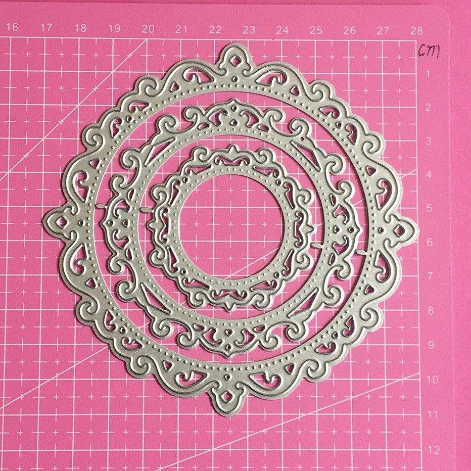 Round circles Frames Metal Cutting Dies Scrapbooking Stencil DIY Paper Card making Decorative Embossing Die Cut Craft Dies 2024