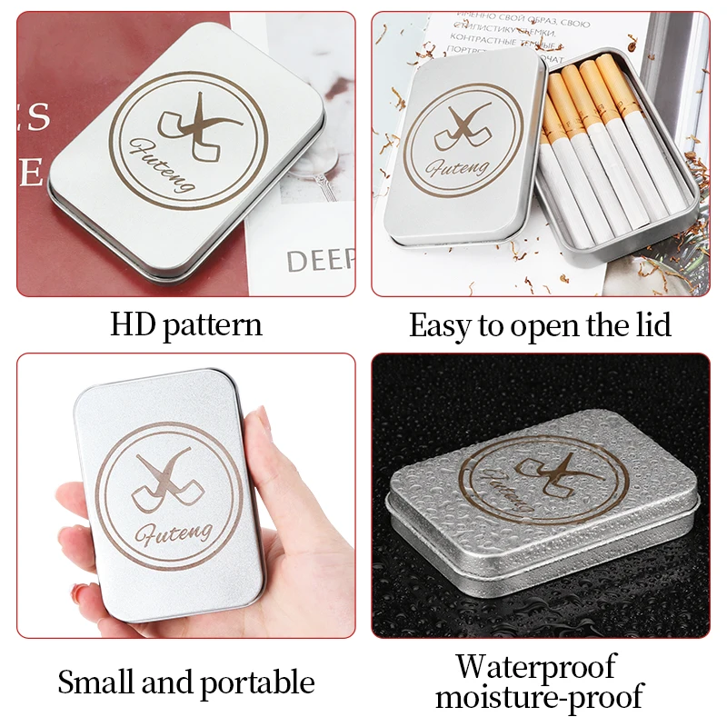 Multi Function Tin Storage Box Tobacco Rolling Paper Cig Box Cases Holder for Smoking Accessories