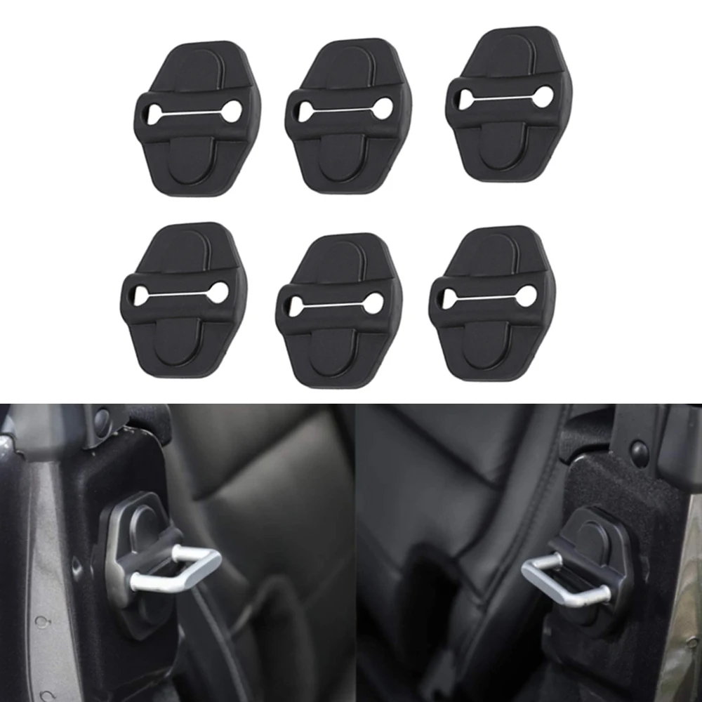 6pcs Car Door Lock Protector Cover Trim for Jeep Wrangler JL JLU 2018 2019 2020 2021 2022,for Jeep Gladiator JT 2020-2023