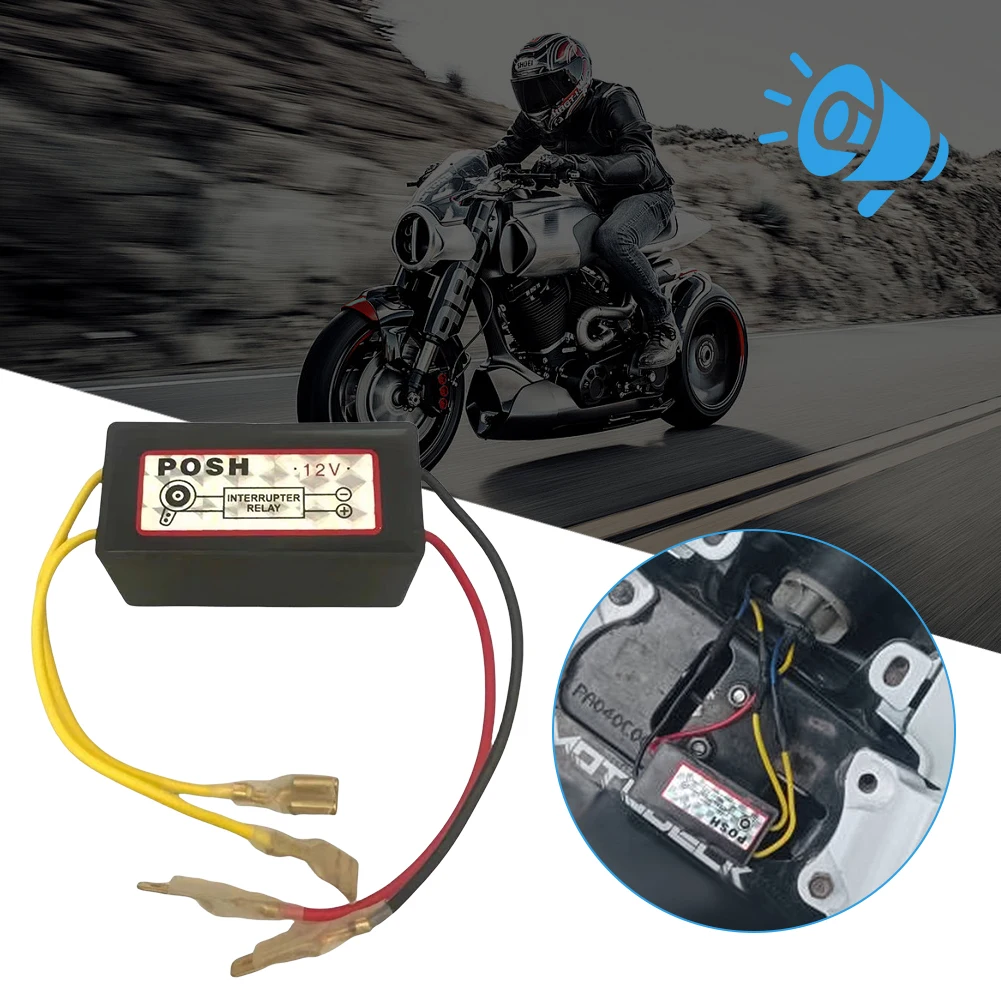 12V Horn Auto Speaker Signal Relay Horn Relay Motorcycle Horn Relay for Making Horn Sound Disconnect Breaker