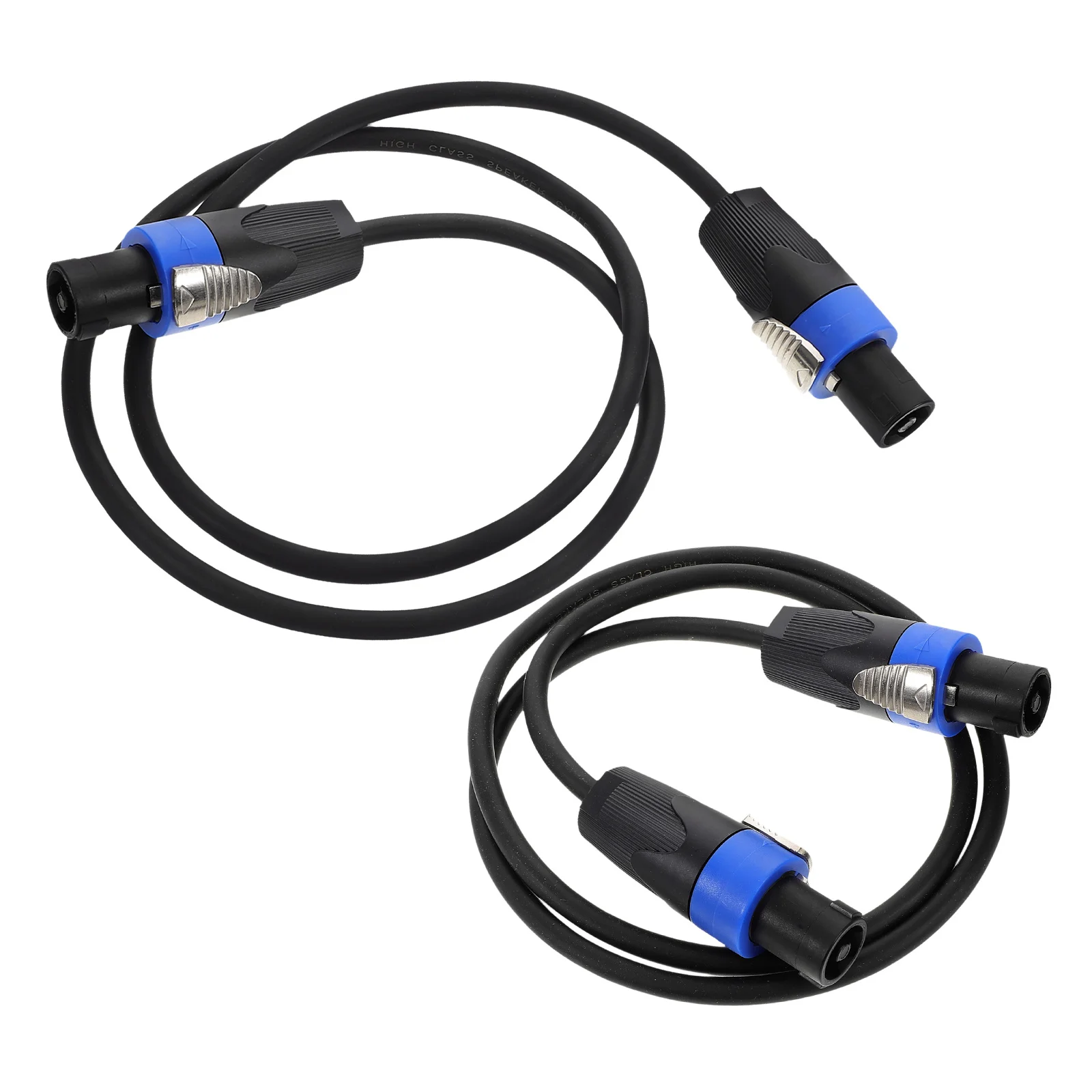 

2pcs Professional Audio Cable 4-Core Pure Copper Speaker Cables For Stage Outdoor Sound System Speaker Wire Plugs Connector