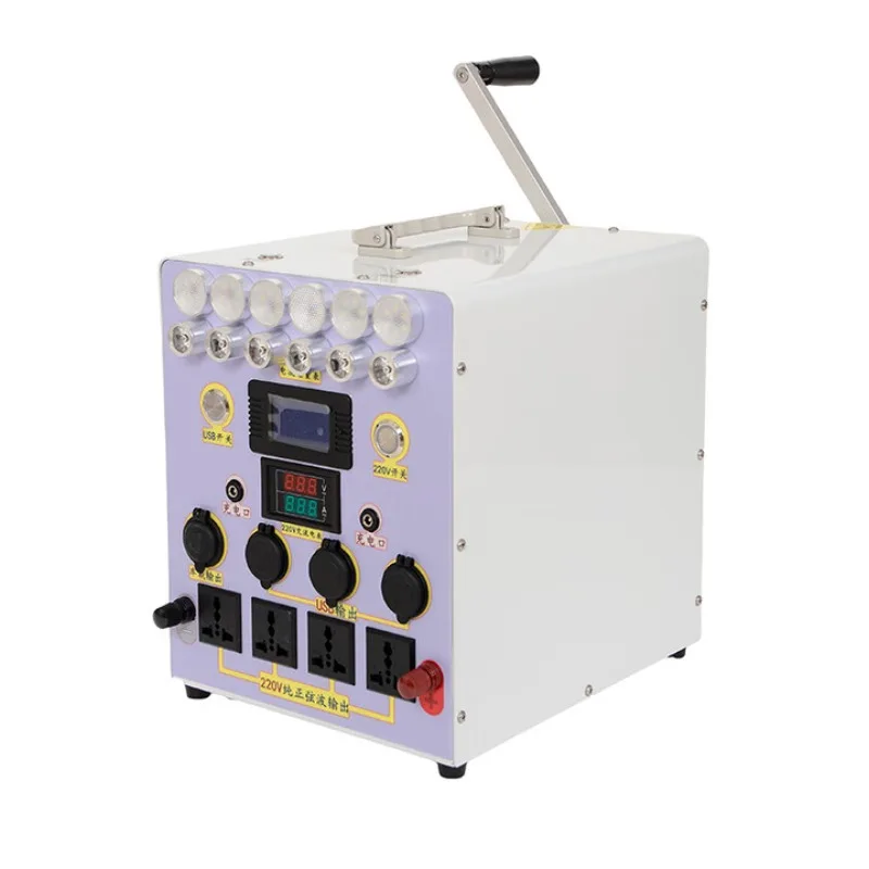

Hand generator emergency power supply 220V high power machine charging 12V output lighting 1500w