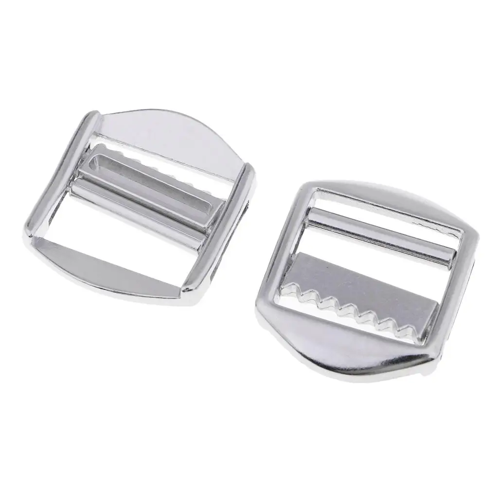 6Pcs Metal Ribbon Slider Buckles for Belt Strap, Adjustable