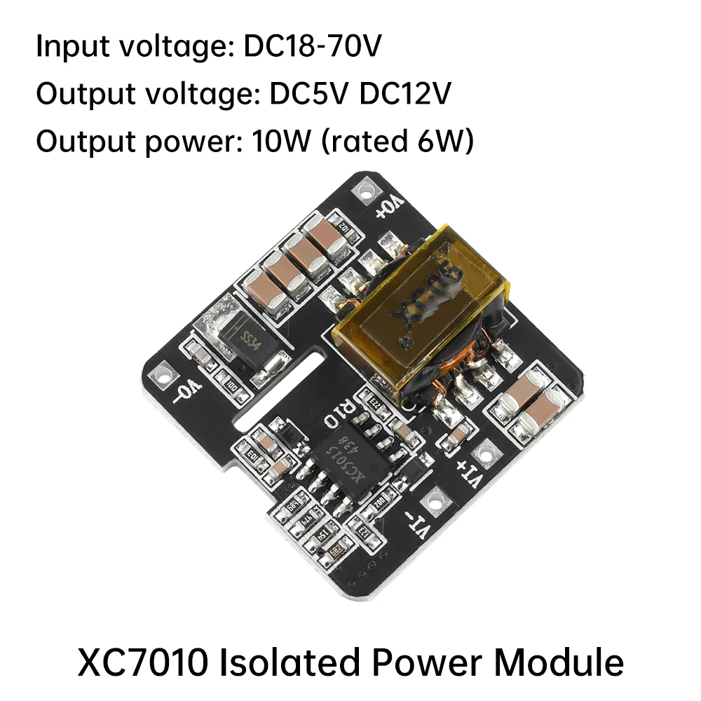 

XC7010 DC-DC Step Down Isolated Power Module 18-70V Wide Voltage Input 5V 12V Output 10W Buck Power Supply Voltage Regulator