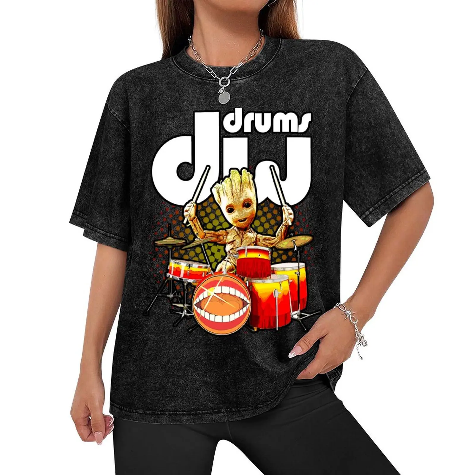 BABY G DRUMMER DW DRUMS T-Shirt oversized graphic tee tees graphics new edition black t shirts for men