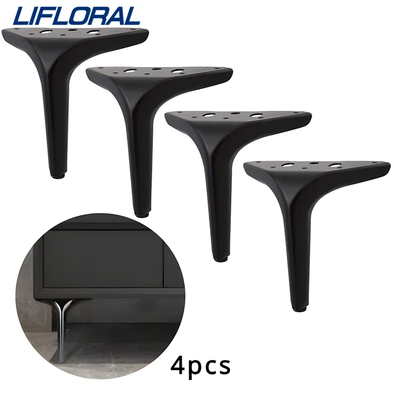 4pcs 15cm Light Luxury Semicircular Metal Sofa Legs Bathroom Cabinet TV Cabinet Leg Side Cabinet Coffee Table Support Legs