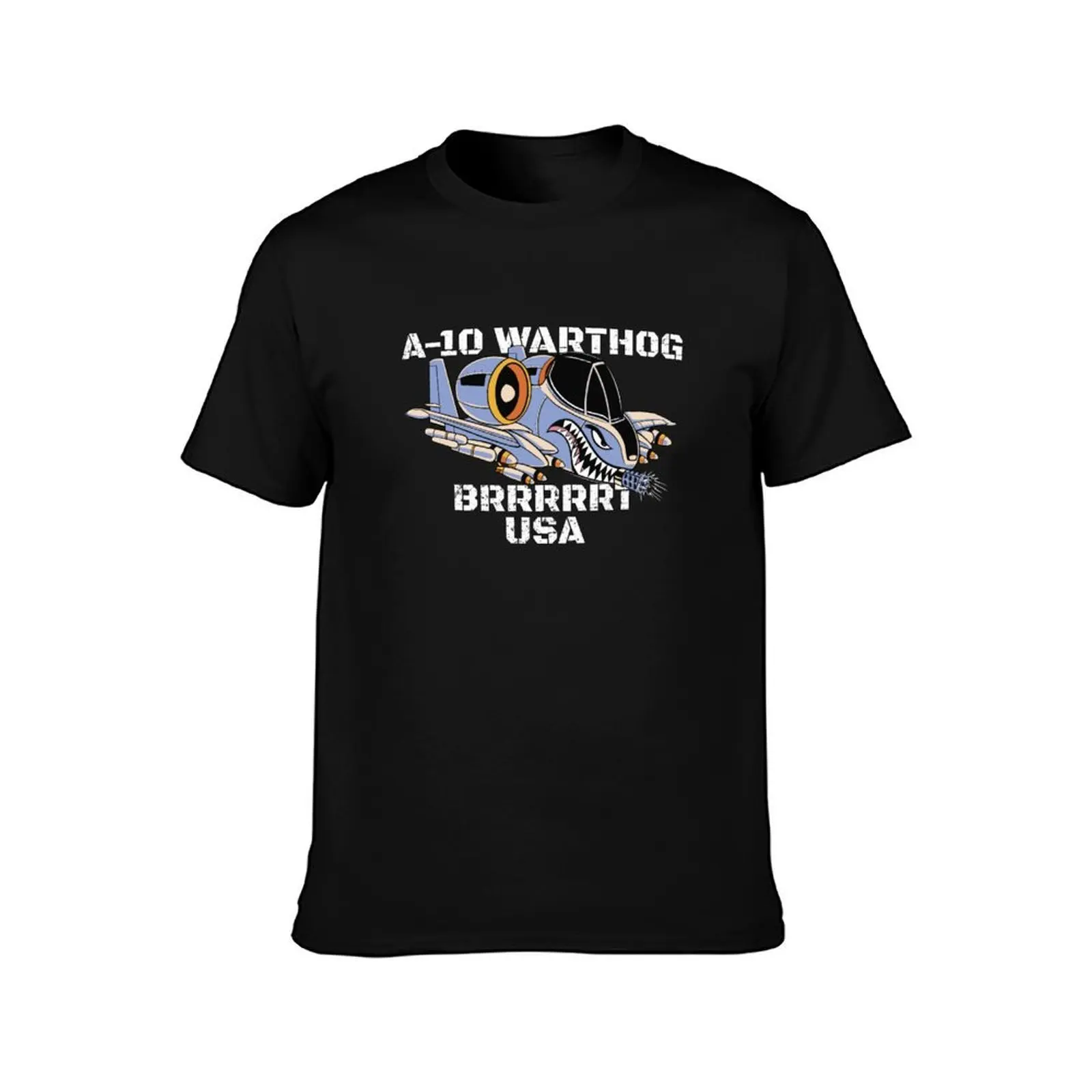 A-10 Warthog USA Flag Military Airplane A10 Thunderbird Gear T-Shirt, Summer Casual Cotton Tee, Oversized Streetwear Tops