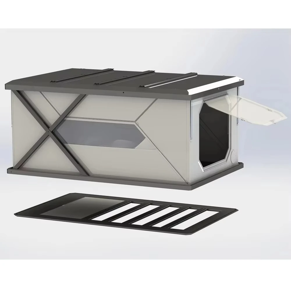 900W Solar Panel Included Auto Camping Outdoor Aluminum 3-4 Person Roof Top Tent Hard Shell Car Rooftop Tents Top Sales
