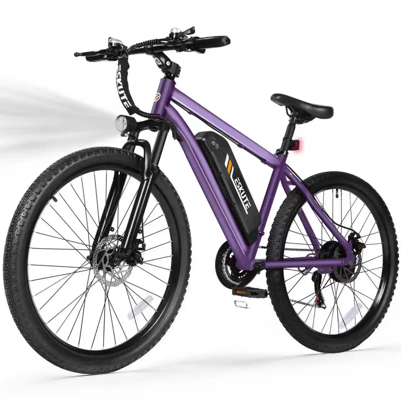 ESKUTE Electric Bicycle for Adults – 21-Speed Gear 27.5' Mountain Electric Bike, 20MPH+, 48V 10.4Ah Battery E-Bike image 4