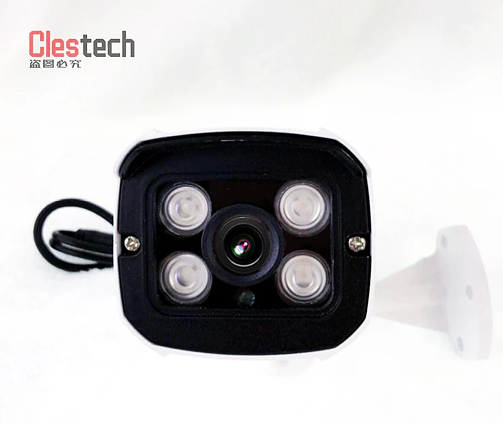 Metal 1200tvl Security Cctv Camera Hd Compatible Tv Waterproof Ip66 Outdoor Ir-cut 4led Array 35m Night Vision Upgrade For Home