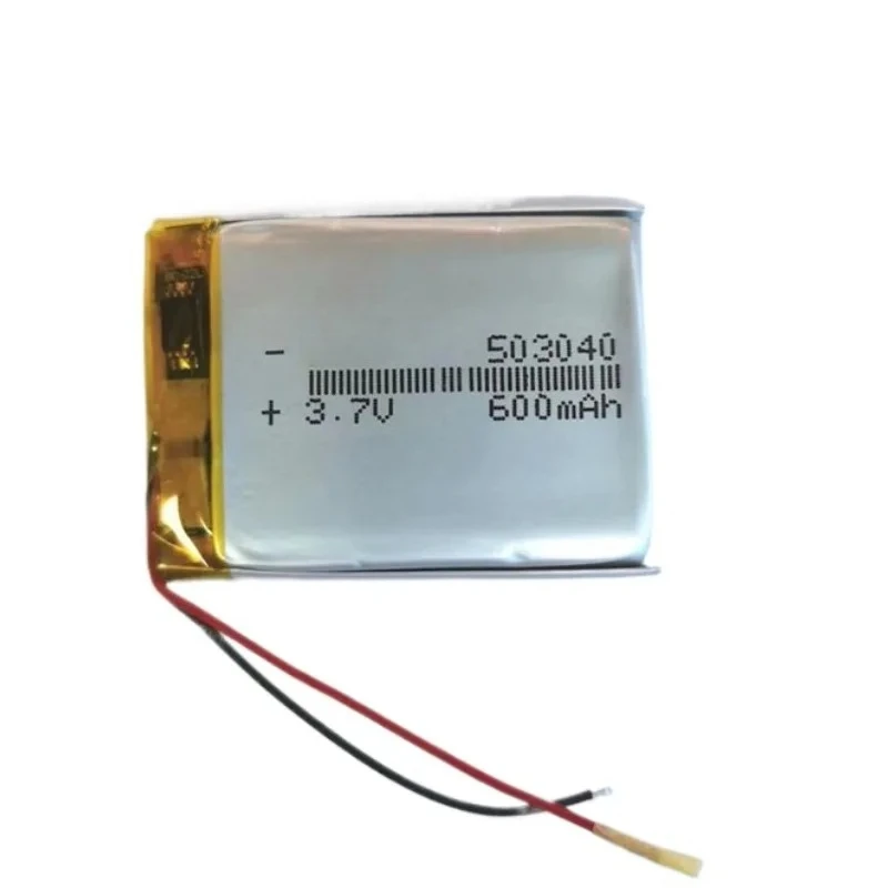 5PCS 3.7V 600mAh 503040 Lipo Rechargeable Battery  for Beauty Device Driving Recorder Makeup Mirror MP3 GPS Bluetooth Speaker