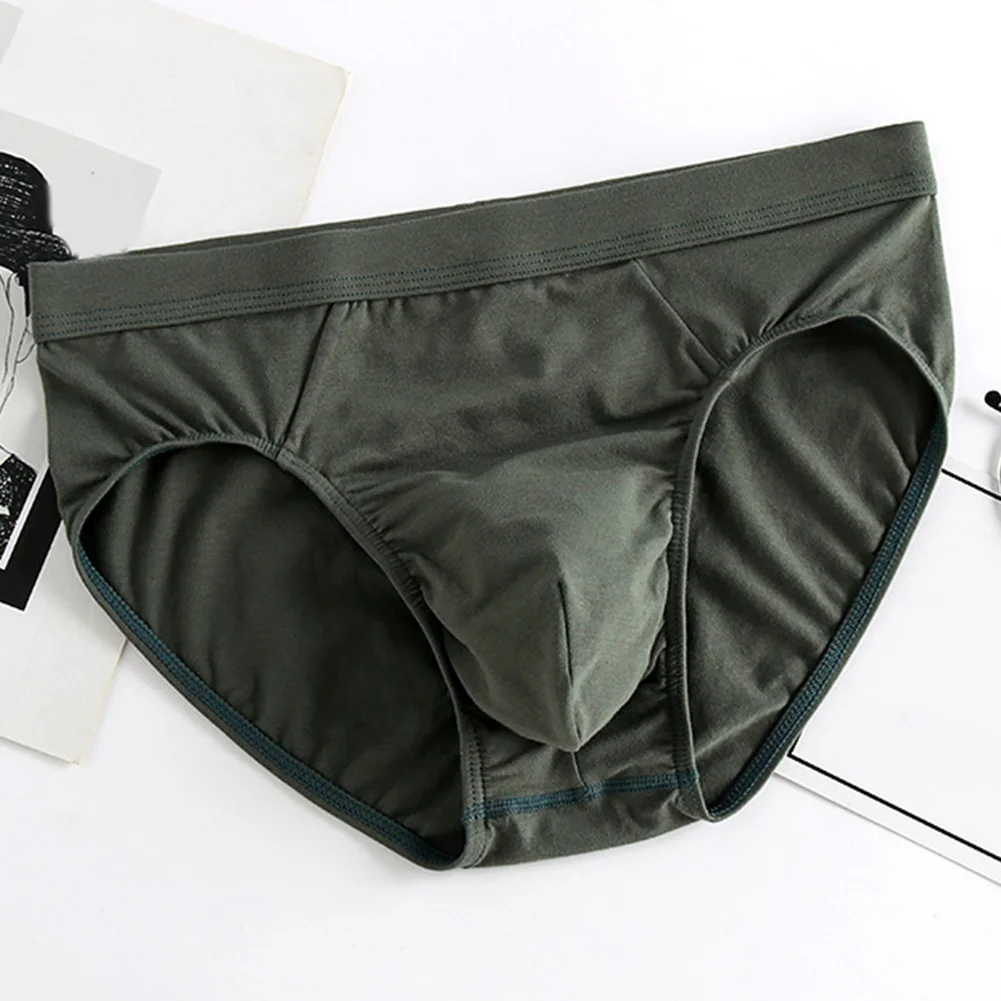 

Men Solid Color Briefs Sexy Shorts Seamless Comfortable Soft Panties Cotton Skin-friendly Underpants Sport Casual Underwear
