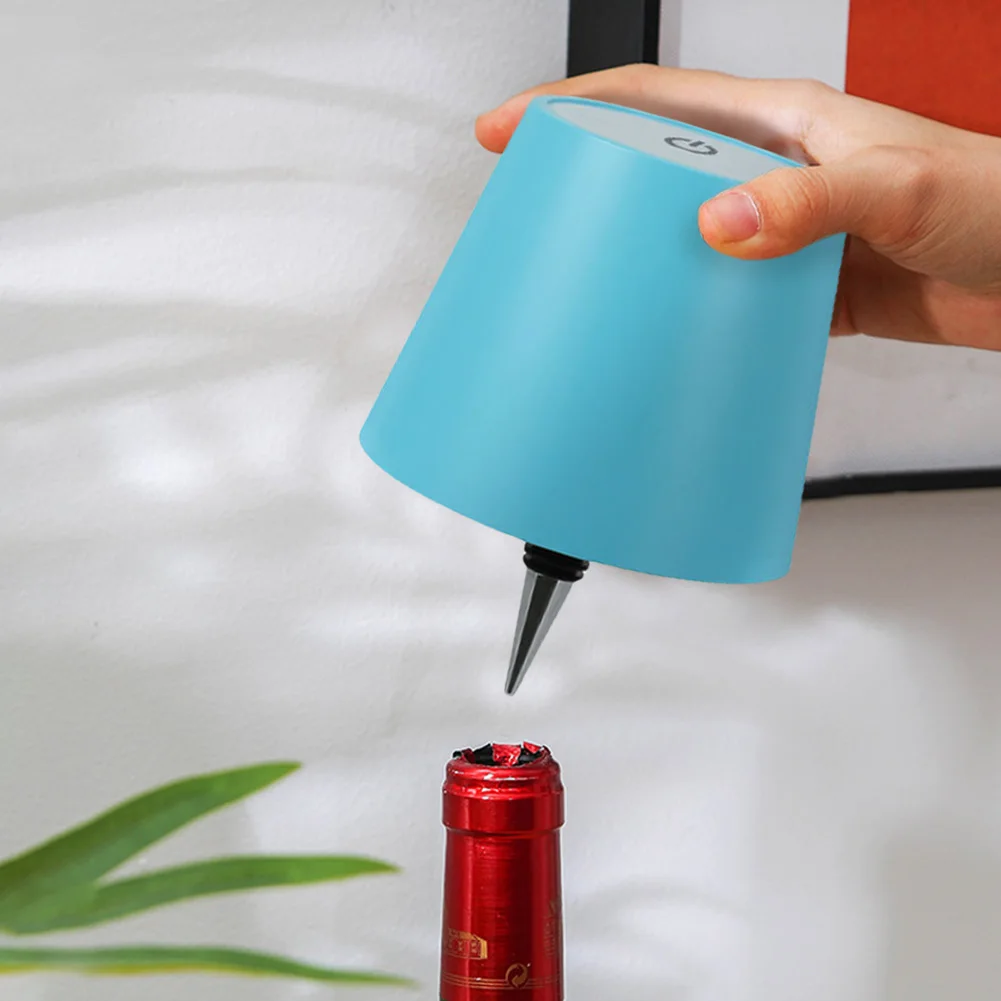 

Wireless Bottle Lamp LED Wine Bottle Light 3 Light Color Cordless Desk Lamp Type-c Charging Creative for Living Room Bedroom
