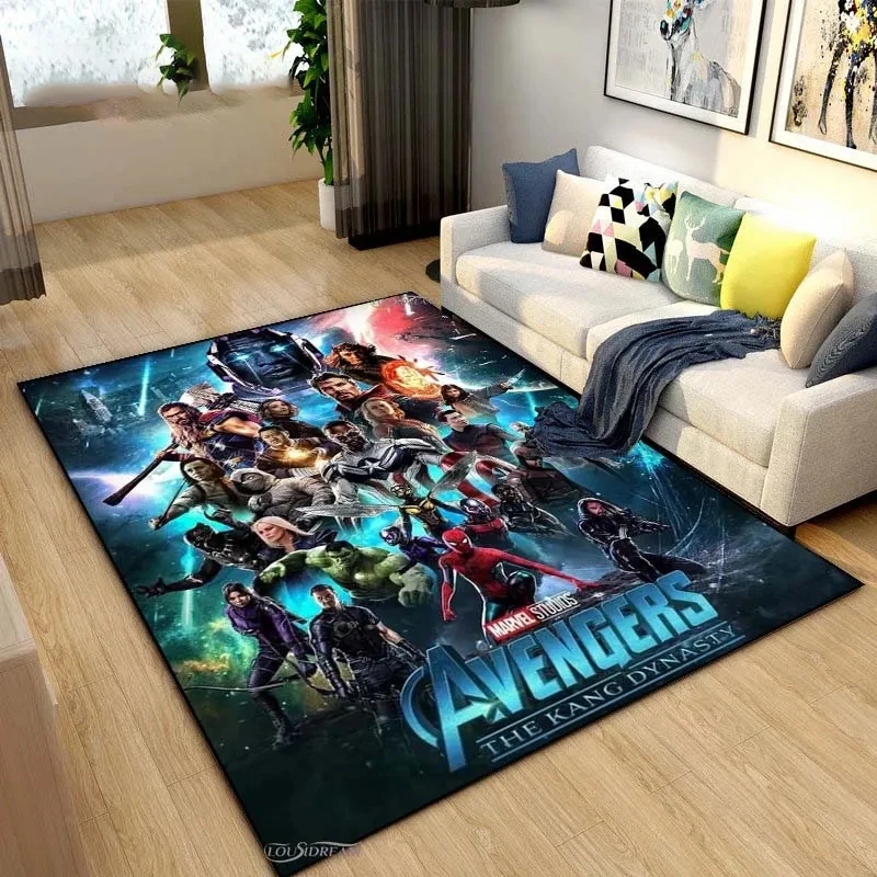 MINISO DISNEY Marvel Iron Man Spider Man Carpet for Living Room Bedroom Rug Kitchen Door Kids Floor Mat Alfombra Birthday Gift