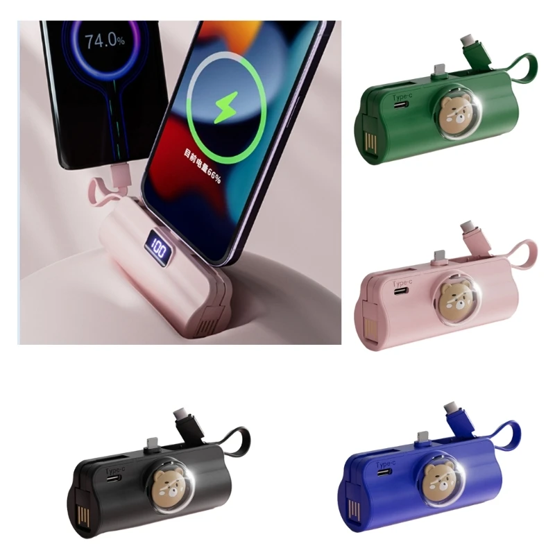 Portable 18650/21700 Battery Mini Power Bank Case DIY Power Bank Shell 5V 2.4-3A Battery Power Shell Not Included Battey