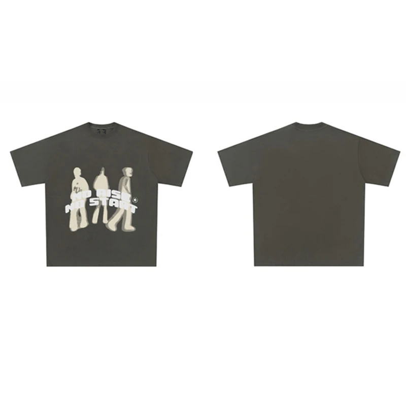 المتضخم تي شيرت الرجال التجفيف السريع الهيب هوب تي شيرت خمر 90s الشارع الشهير أنيمي Harajuku موضة ملابس قصيرة الأكمام القوطية