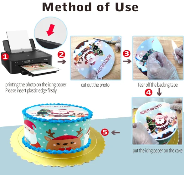 Edible Paper Printer Machine for Edible Icing Sheets Edible Sugar Paper Wafer Paper Chocolate Transfer Printing