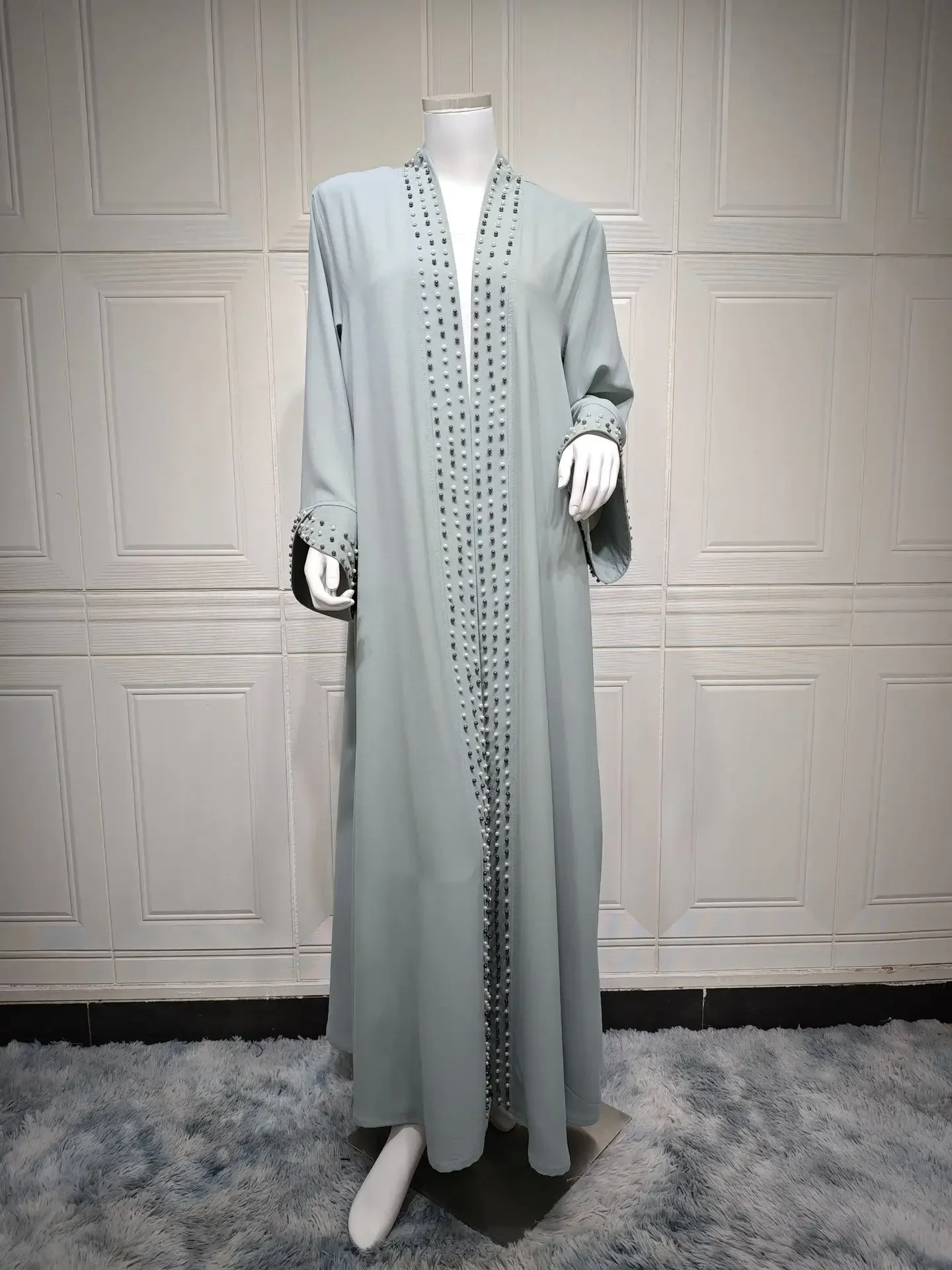 Ladies Open Front Abaya Cape Kimono Muslim Coat Turkish African Saudi Abayas for Women Dubai Luxury Eid Islamic Clothing Kaftan