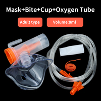 JUSTLANG Nebulizer Mask for Compressor Nebulizer Machine Adult Kid Asthma Cough Inhaler Mouthpiece Tubing Runny Nose Home Use