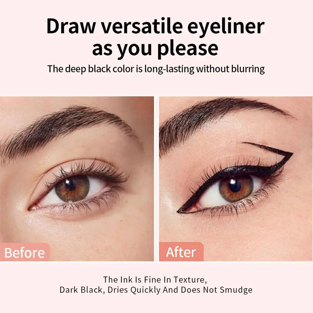 Rotierender Eyeliner-Stempelstift, langlebig, wasserdicht und schweißfest, One-Touch-Anwendung, ideal für Anfänger, perfekt für den Alltag