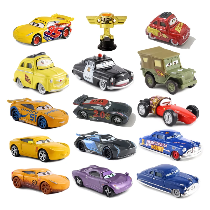 Disney Pixar Cars 3, Colección de Modelos de Lightning McQueen y Storm Jackson, Mini Carreras, Auto de Aleación Fundida a Presión 1:55, Juguete para Niños