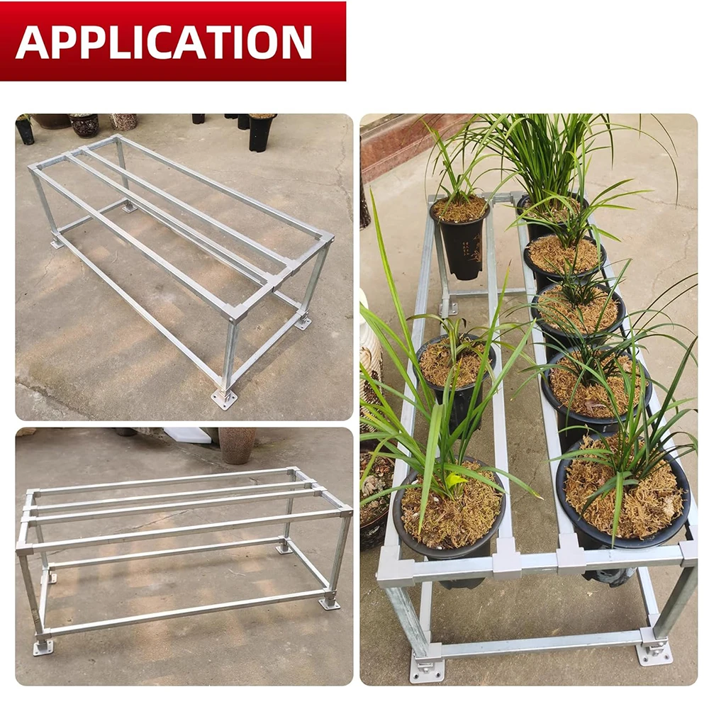 20/25/30mm Kwadratowe łączniki rurowe Ocynkowany stop aluminium Kwadratowe łączniki rurowe Trójnik Kwadratowe stalowe stałe klipsy