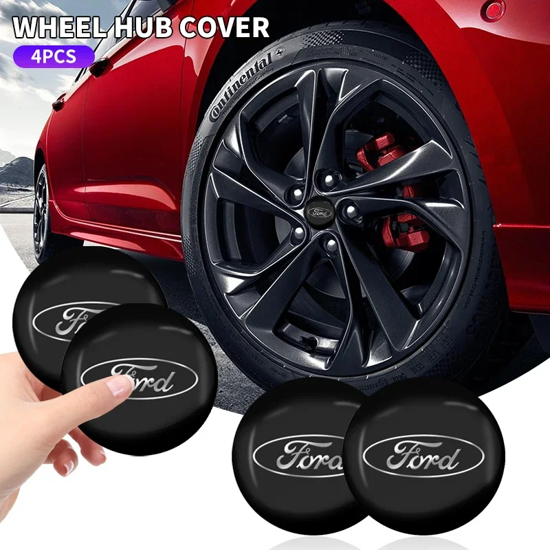 4PCS 56mm Car Tyre Wheel Center Hub Cap Badge sticker For Ford Focus mk2 mk3 Fiesta mk7 Ranger Mondeo mk4 S-MAX Kuga Mustang