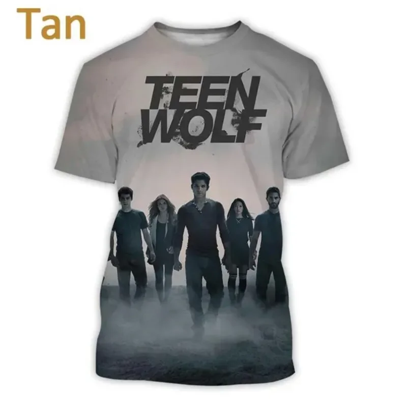 TEEN WOLF T-shirt a Maniche Corte Da Uomo Stampata in 3D Hip-hop Da Uomo E Da Donna Casual Girocollo T-shirt Sportiva Da Uomo