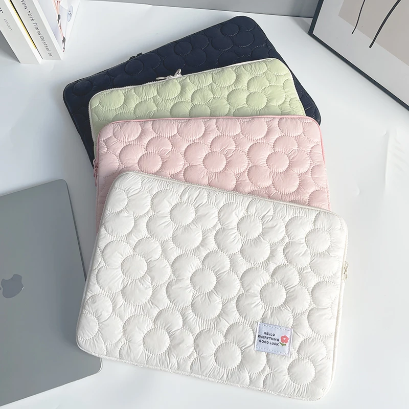 Cute Flower Laptop Sleeve For Ipad11 Macbook Air Pro13.3 14 15 16 Dell Huawei Samsung 15.6 Inch Tablet Bag Protective Laptop Bag