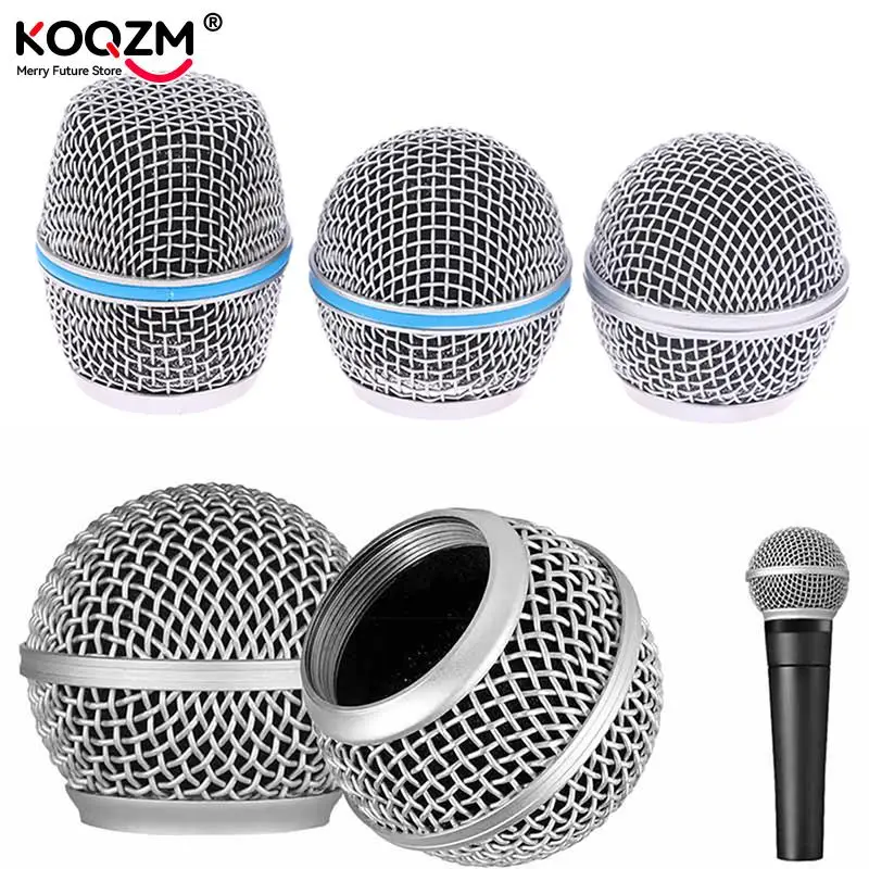 Microphone Replacement Head Steel Mesh Handheld Microphone Grill Mesh Head Fits ForShure-Beta 58A 87A DIY Parts Accessories