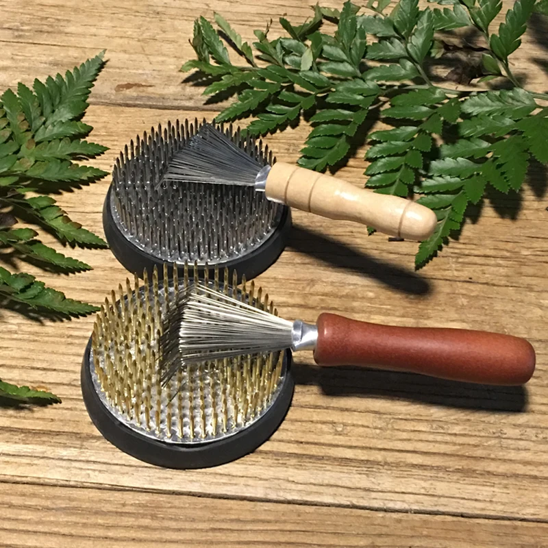 Japanese Ikebana Kenzan Pin Cleaning Rake Tool Brush