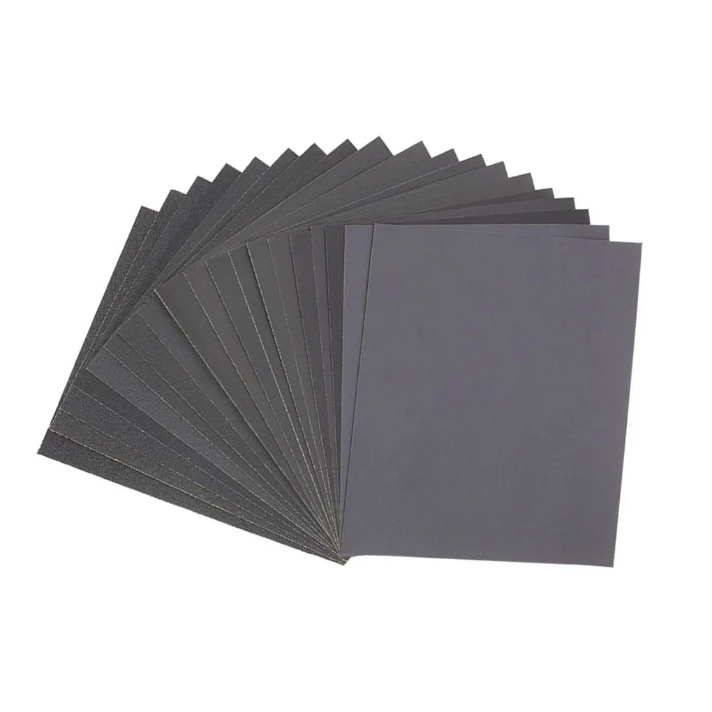 

10pcs Sanding Paper Wet Dry Dual Use Handicraft Woodwork Automobiles Metal Plastic Polishing Sandpaper, 320 Grit