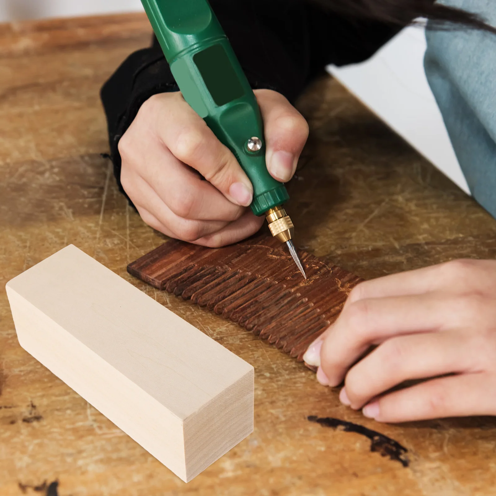 

2Pcs Unfinished Basswood Blocks Rectangular Wood Craft Cubes for Carving DIY Whittling Crafts Woodworking Projects