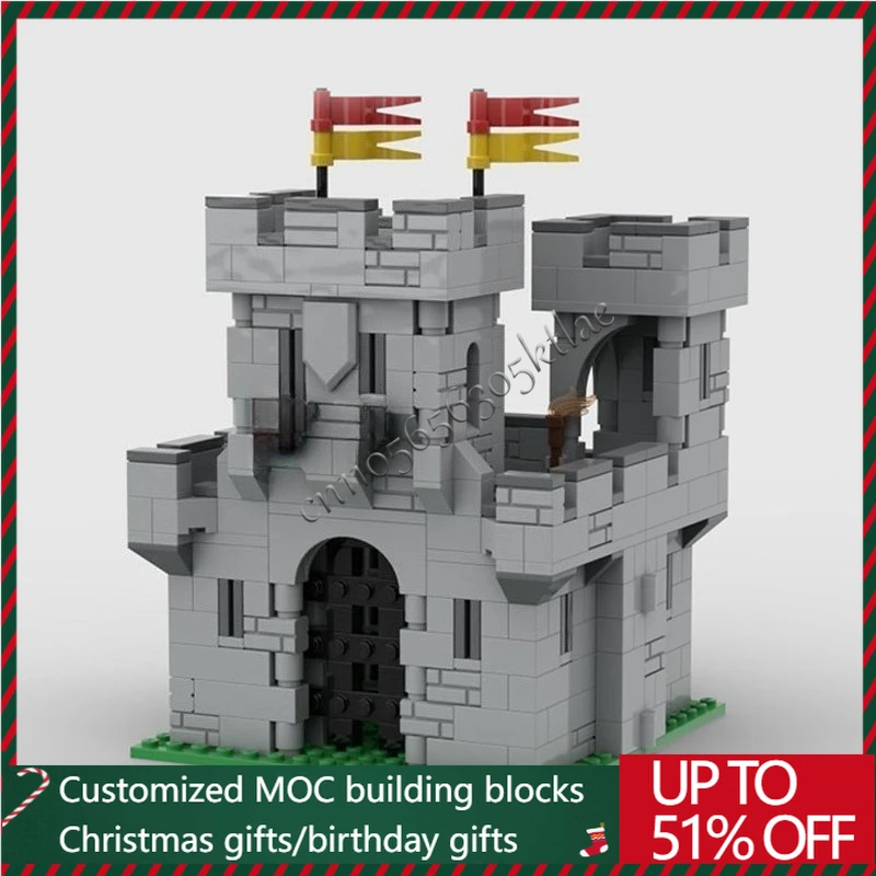 

528 шт. средневековая модель крепости Moc здание замок императора модульные наборы «сделай сам» сборочные блоки игрушки популярные рождественские подарки