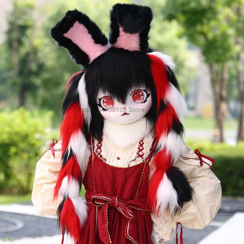 

Fursuit Cosplay Headwear Furry Costume Paw Head Comiket Furry Kig Animal Cat Rabbit Doll Beast Mask Carnival Party New