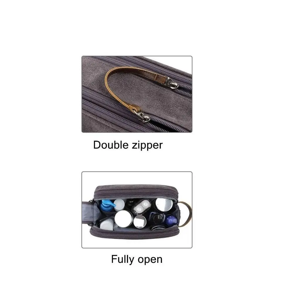 

Simple Solid Color Travel Toiletry Bag Canvas Large Capacity Makeup Organizer Multifunction Portable Storage Bag Ladies