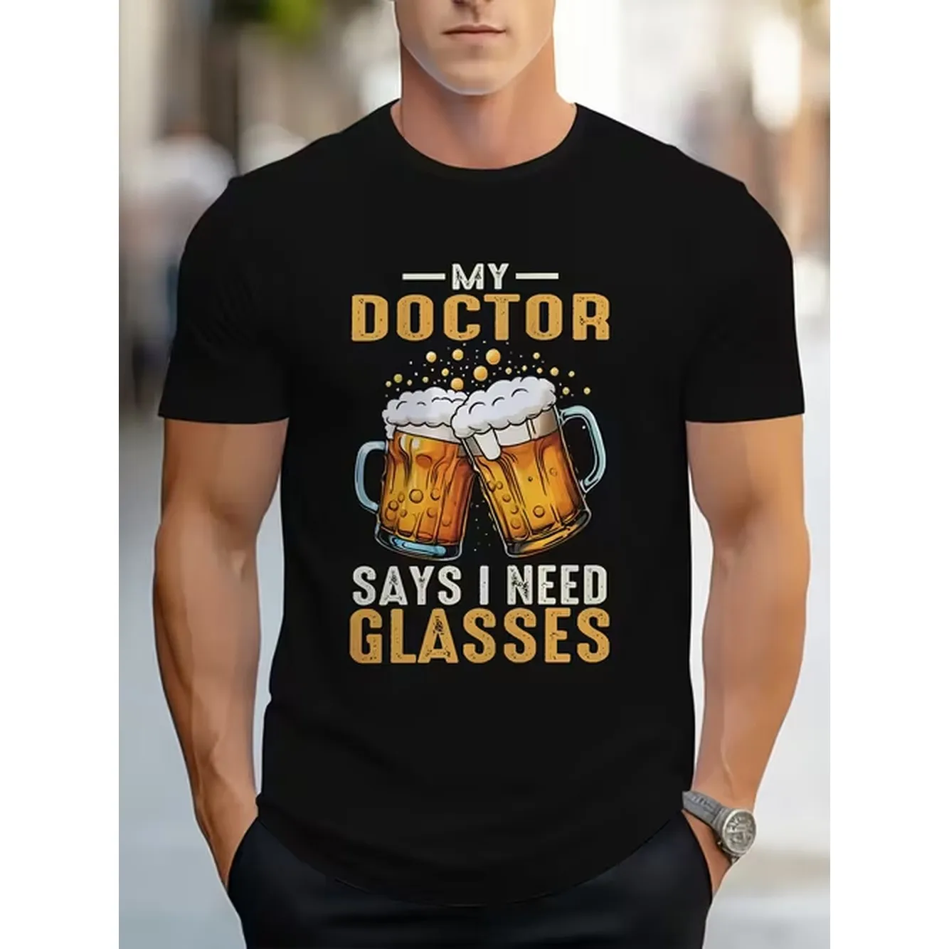 item picture mens 3d printed beer black sports outdoor t shirt