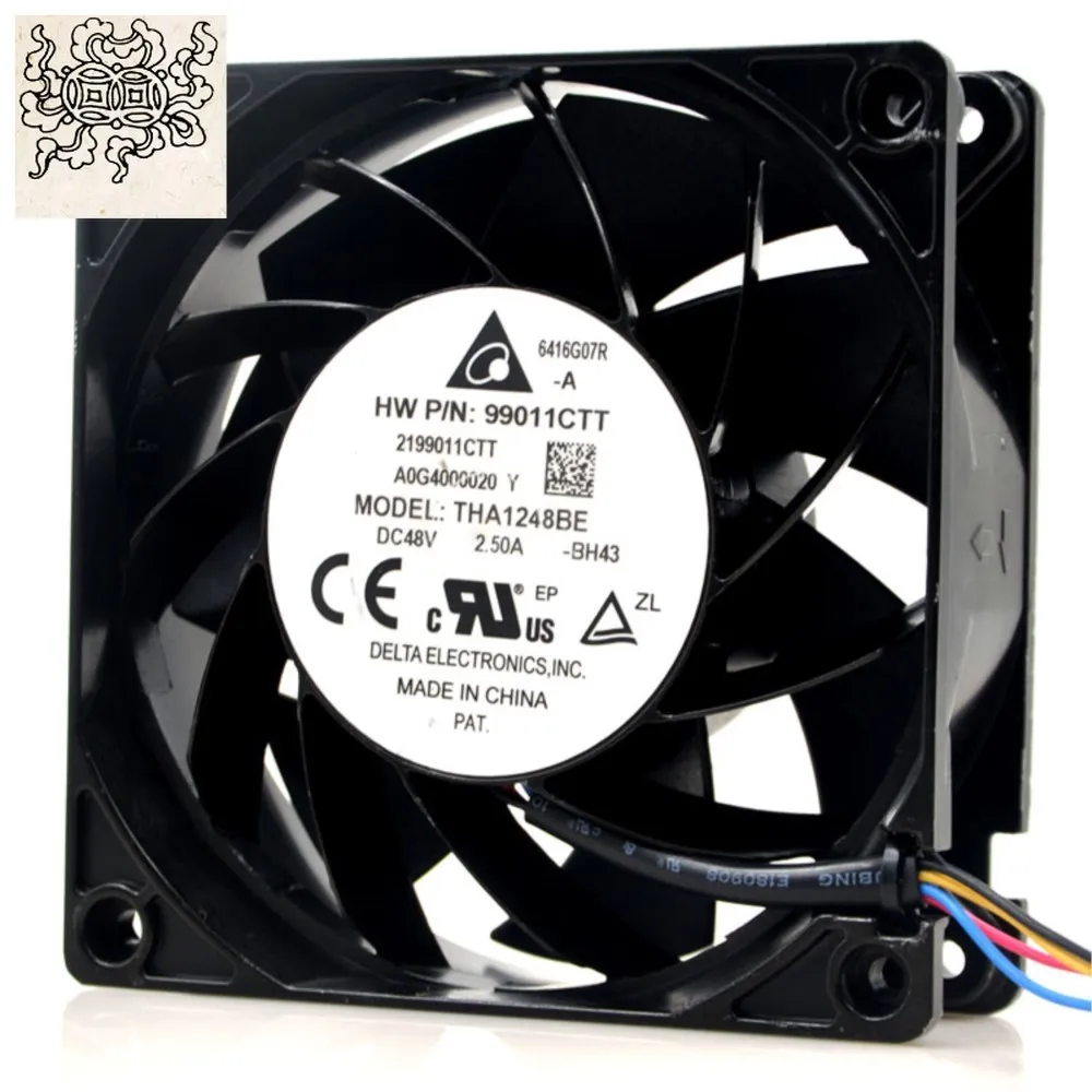 

Ltsf For Ventilador de 120mm 48V para Delta THA1248BE 12038 120x120x38mm DC 2.5A 12CM flujo de aire de alta velocidad de 4 pines