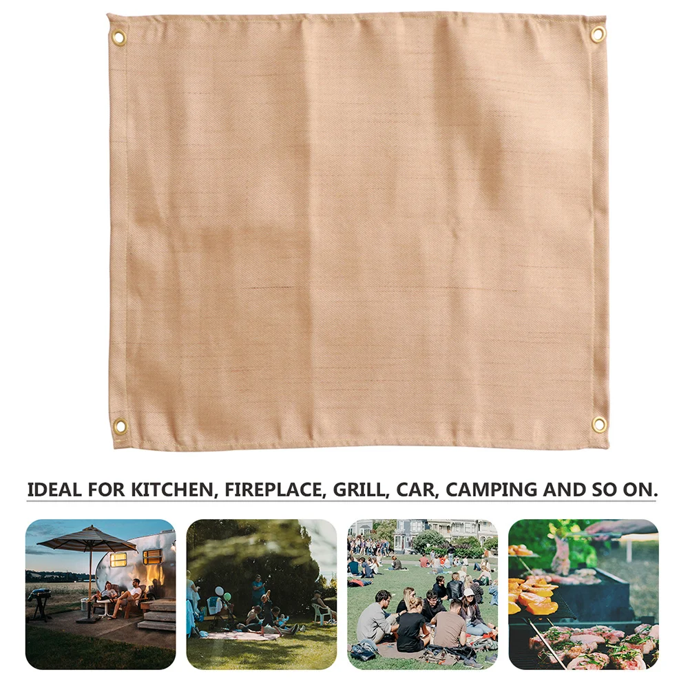 1Pcs Fire Blanket Fireproof Mat Flame Retardant Insulation Blanket Heat Resistant for Kitchen Camping Car Outdoor