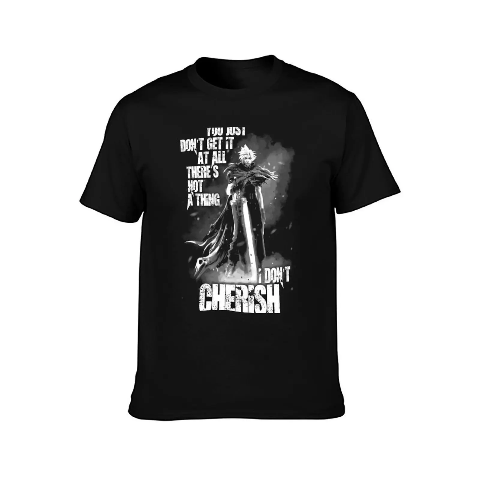 Cloud Strife Buster Sword FF7 Advent Children T-Shirt Stretch Fabric Comfort T-Shirt