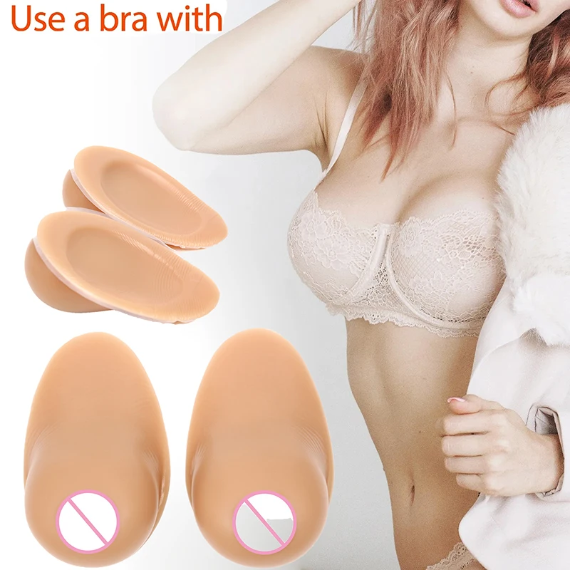 Drop-shaped Silicone Artificial False Breast Shemale Pseudo Female Cosplay Transvestite Emulates Realistic Fake Boobs Crossdress