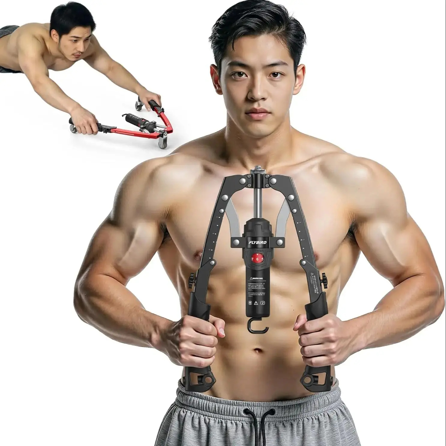 

Тренажер для тренировки всего тела с гидравлическим сопротивлением, доска для отжиманий с колесом для пресса для укрепления груди, рук, плеч и кора.