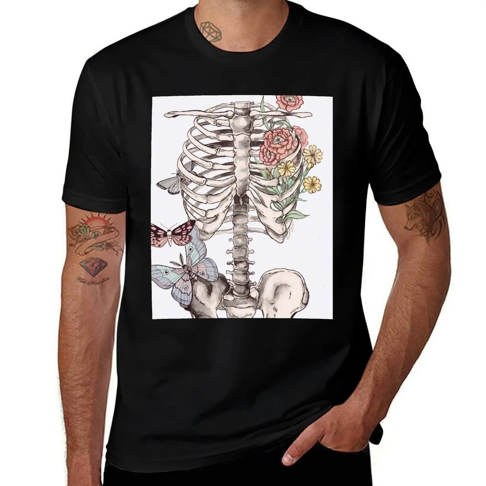 

cotton cotton 100% shirt man anatomy watercolour shirt man shirt t men designer t t T-Shirt